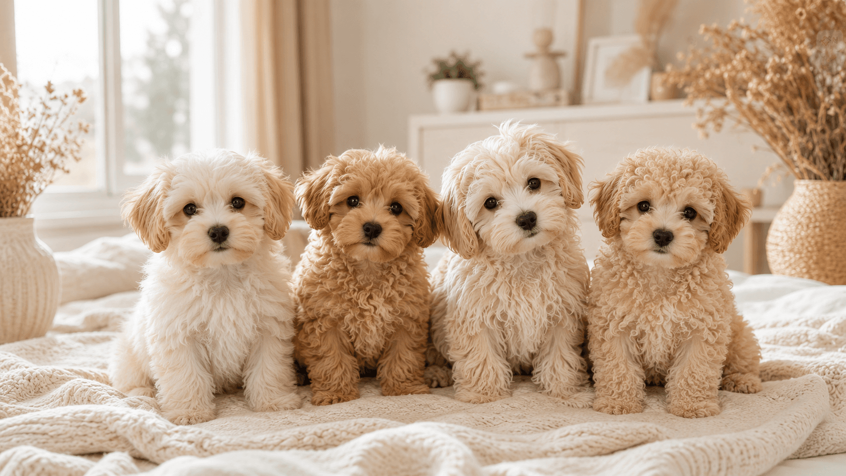 Wygląd Maltipoo – miękka sierść i łagodny wyraz pyska
